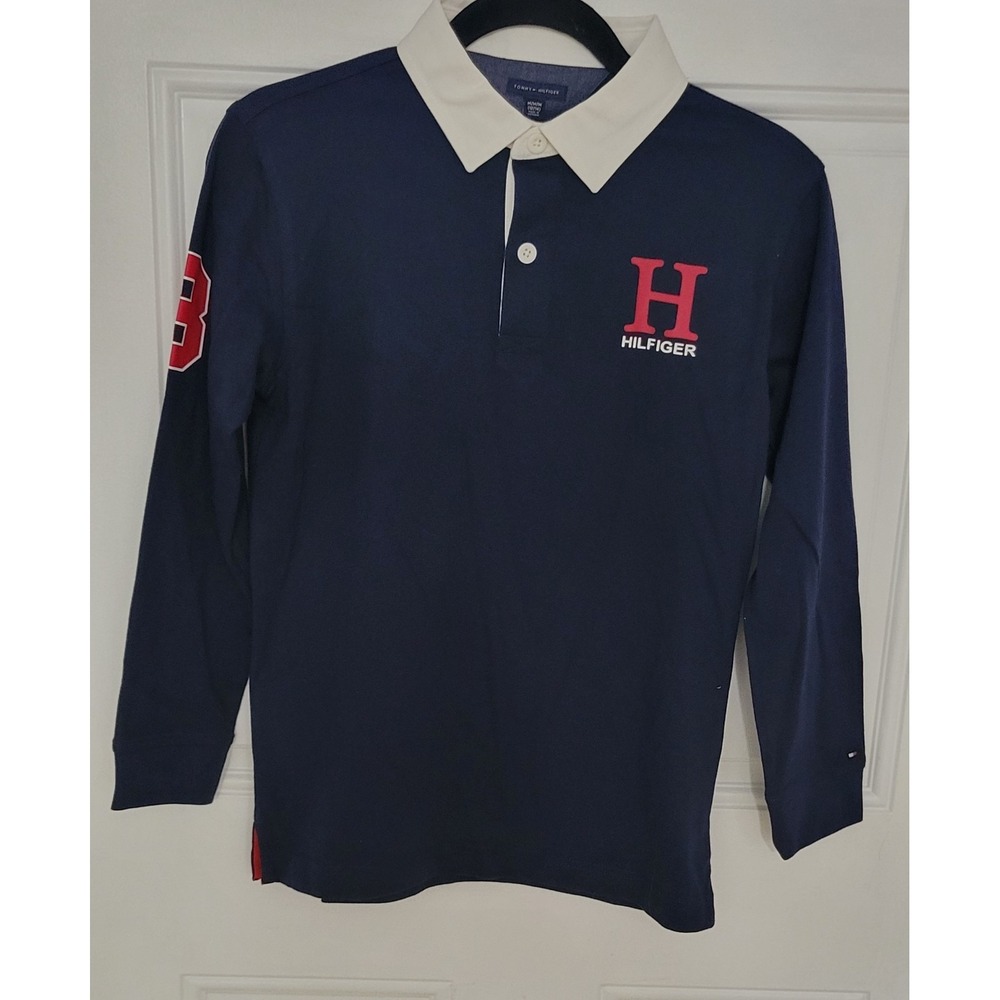 Tommy Hilfiger T-Shirt Boys Long Sleeve All  Over Print Boys M‎ 12/14